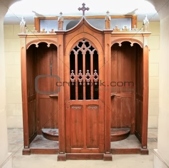 new confessionary in rebuilded church